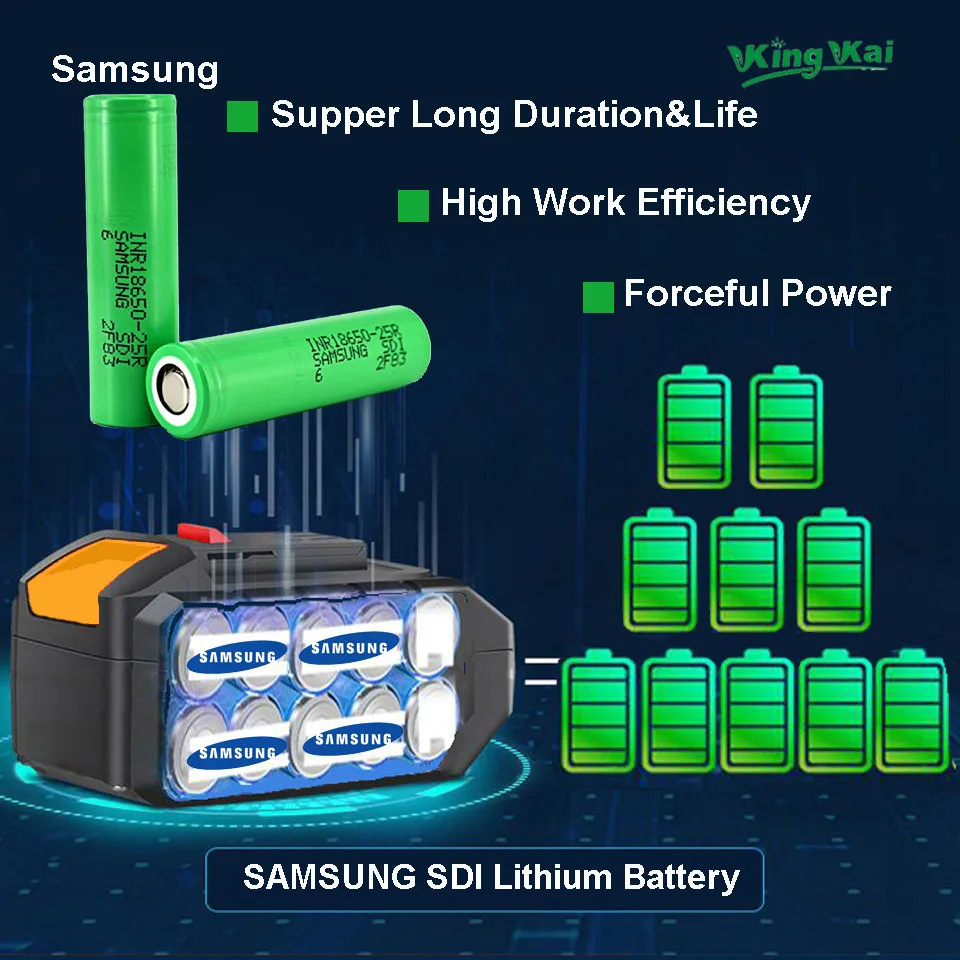 Аккумуляторная дрель Samsung литиевая батарея бесщеточный долгий настенный молоток