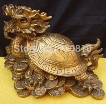 

Collect Handmade Exquisite Copper Dragon Turtle Statue