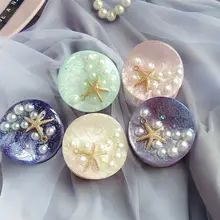 Океан женщин Романтический конфеты цвет челюсти зажим для волос искусственный жемчуг металлическая Морская звезда заколки Блеск порошок ацетат заколка для волос