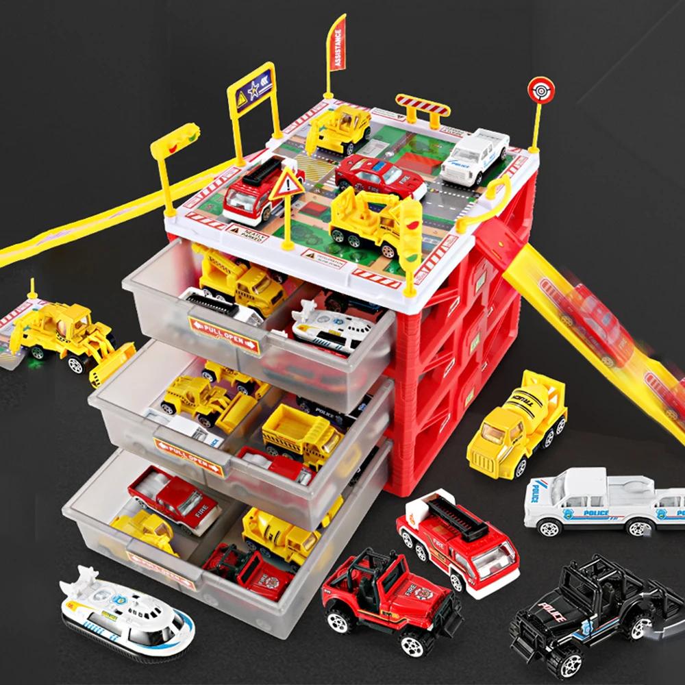 Коробка для хранения игрушек, Чехол для мальчиков, новинка, подарки для детей, игры для вечеринок, новая многофункциональная мини-парковка, игрушечный ящик для автомобиля, детский ящик