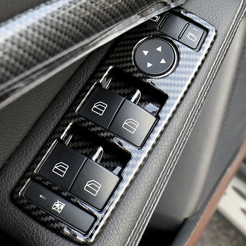 Оконное стекло автомобиля переключатель стеклоподъемника кнопки рамка украшения крышка отделка 5 шт. для Mercedes Benz GLA X156 CLA C117 A W176 B W246 класс
