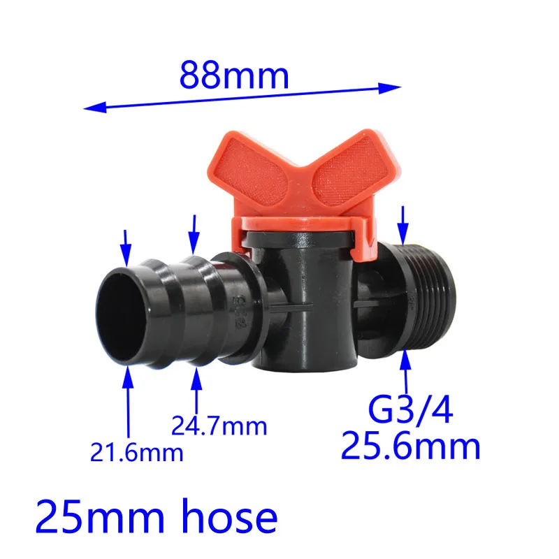 Наружная резьба G3/4 к 3/4 орошение шлангом водяной клапан с фокусным расстоянием 25 мм шланга сад крана мини клапан разъемы для кранов 1 шт