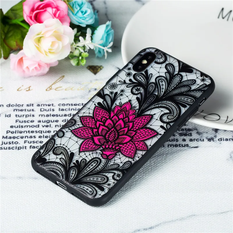 Чехол для телефона s samsung Galaxy J2 премьер J5 J7 Pro Новый тиснением black rose задняя крышка