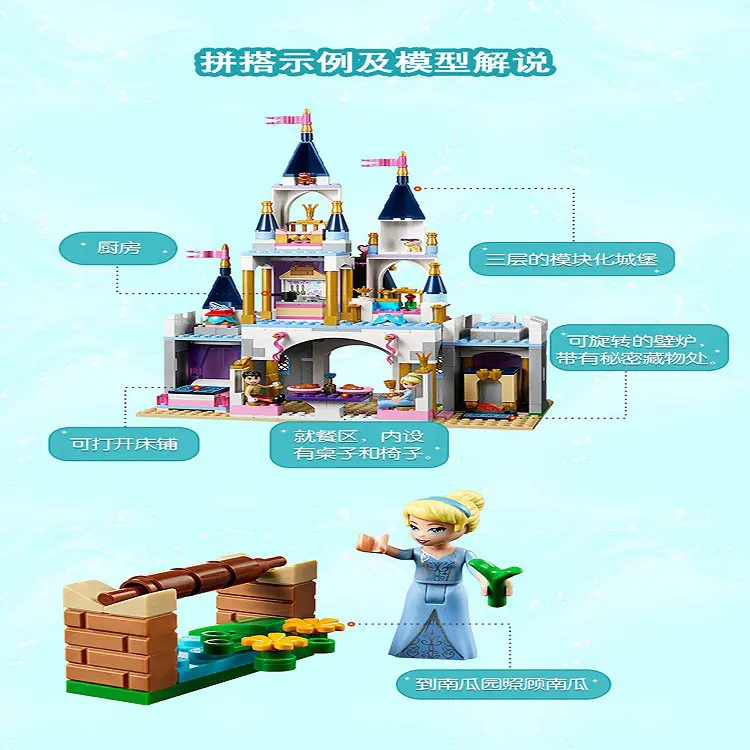 lego disney princess cinderella's dream castle 41154 building kit