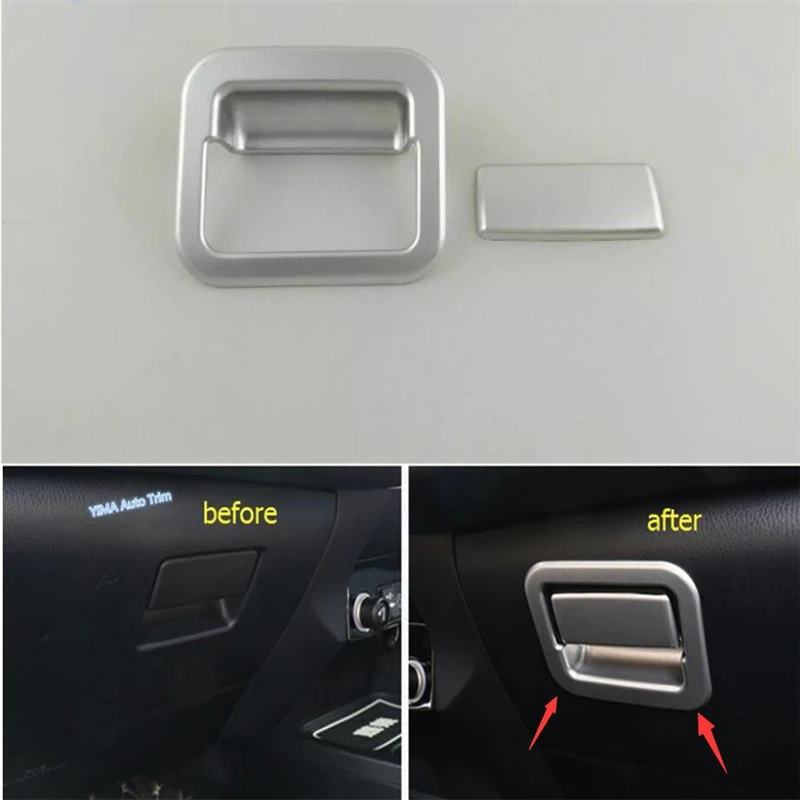 

2 Pcs / Set For TOYOTA RAV4 RAV 4 2016 ABS Copilot Storage Box Sequins Cover Interior Trim