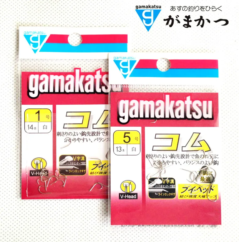 3 упаковки/лот Япония Gamakatsu жесткий острый и сильный крюк без Барб крюк через исследования(белый) и V крюк