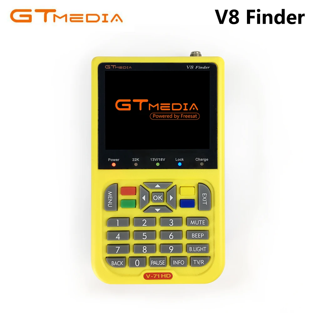 

GTMEDIA FREESAT V8 Finder DVB-S2 High Definition Satellite Finder DVB S2 Sat Finder Digital Satellite Meter 1080P HD Satfinder