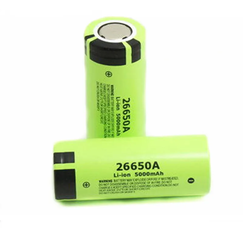 

2PCS/lot 100% Original New Battery For Panasonic 26650A 3.7V 5000mAh High Capacity 26650 Li-ion Rechargeable Batteries