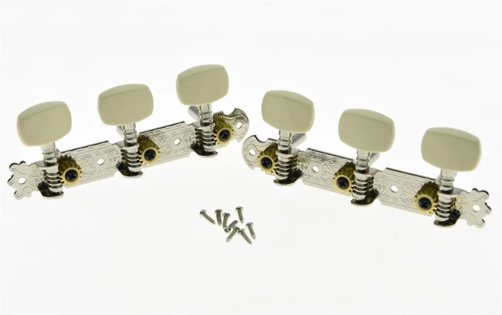 KAISH Nickel Classical Guitar Tuners Acoustic Tuning Keys Pegs w/ 1