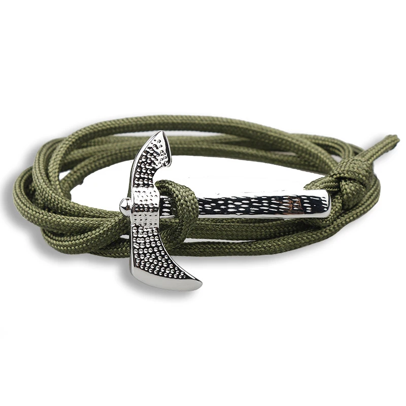 NIUYITID Classic Ax Bracelet For Man Jewelry Accessories Handmade Paracord Umbrella Rope Women Jewelry Gift Pulseira  (3)