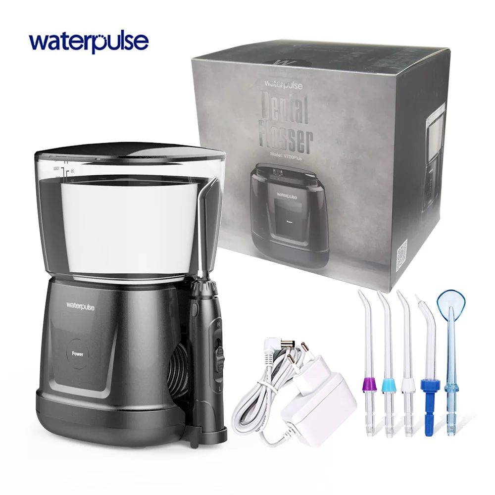 

Waterpulse V700 Water Flosser With 5 Tips Electric Oral Irrigator Dental Flosser 1000ml Capacity Water Irrigation Teeth Cleaner