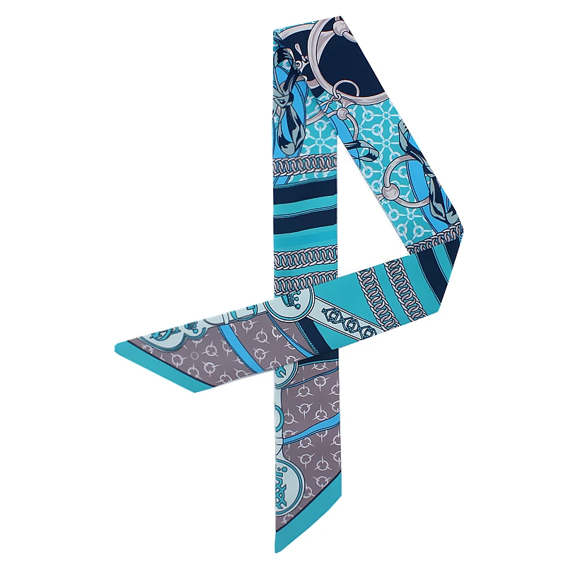 

Designer Skinny Scarf Women Silk Hair Neck Scarfs Print Fashion Ribbon Bag Scarves Tie for Ladies Neckerchief