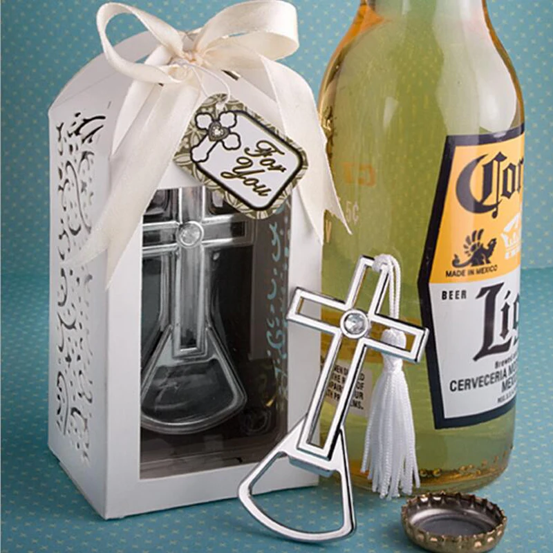 1 шт./лот Вечеринка предложение Свадьба Сувенир крест открывалка для бутылок персональный подарок с коробкой гость подарок для свадебные подарки