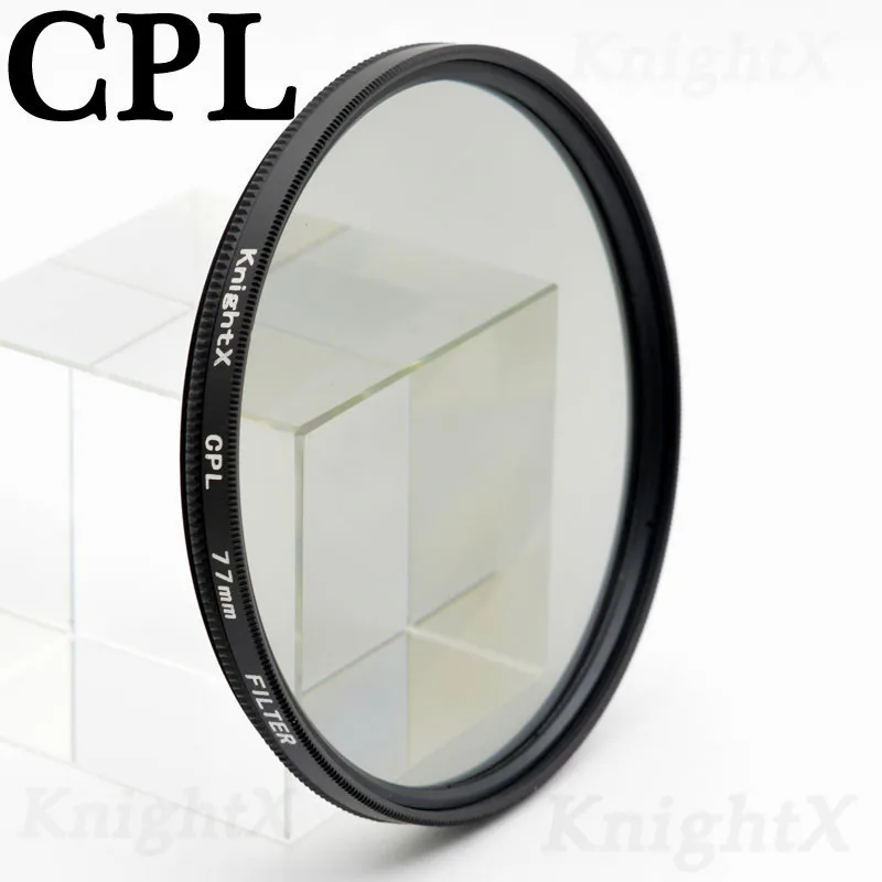 KnightX UV CPL ND Star фильтр для объектива камеры canon nikon 49 мм 52 мм 55 мм 58 мм 62 мм 67 мм 72 мм 77 мм 1300d Набор 18-135 d600 цвет - Цвет: CPL Filter