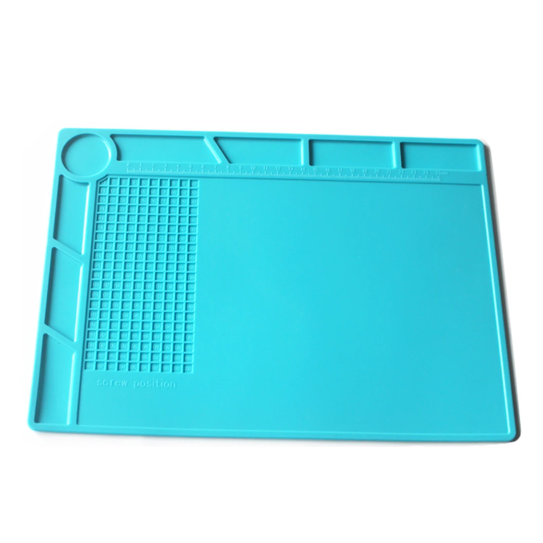 

1pcs 35x25cm Heat Insulation Silicone Pad Electrical Soldering Repair Station Maintenance Platform with Screw Location Mat