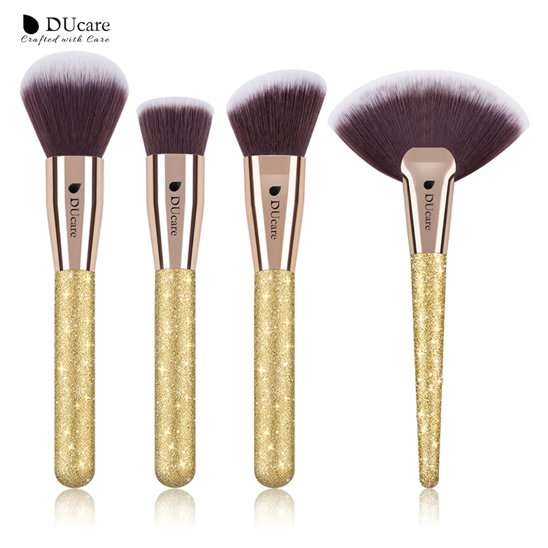 

DUcare 4 PCS Makeup Brushes Set Foundation Powder Contour Highlighter Brush Make Up Tools Kit