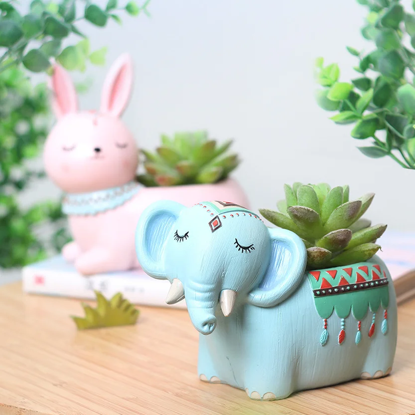 Cartoon Résine Plante Pot De Fleur Succulent Conteneur Planter Bonsai Home Decor pot