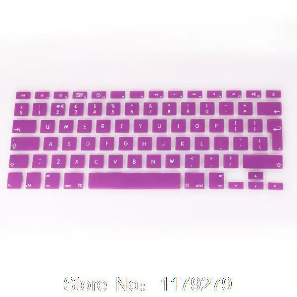 Для старого Mac imac pro 21,5 27 дюймов настольный Европейская версия английская буква евро силиконовый чехол для клавиатуры защитная кожа - Цвет: purple