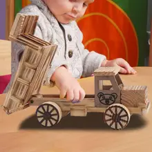 YOSOO детские деревянные инженерные транспортные средства, игрушки для детей, деревянный наконечник грузовика, модель автомобиля, грузовик, инженерные транспортные средства, детские игрушки для детей