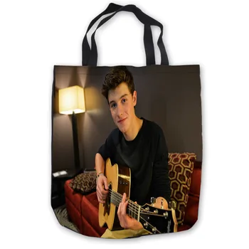 

Custom Canvas Shawn Mendes Tote Hand Bags Shopping Bag Casual Beach HandBags Foldable 180911-03-1
