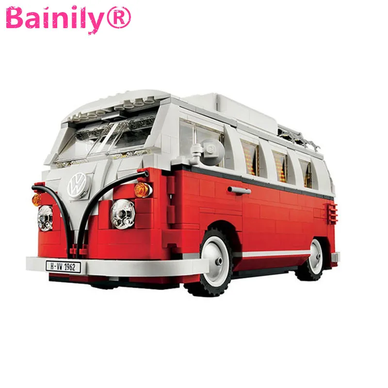 

[Bainily]Volkswagen Camper Van Model City Building Blocks No Led Light Compatible LegoeINGly Technic Car To Children's Gift Toys