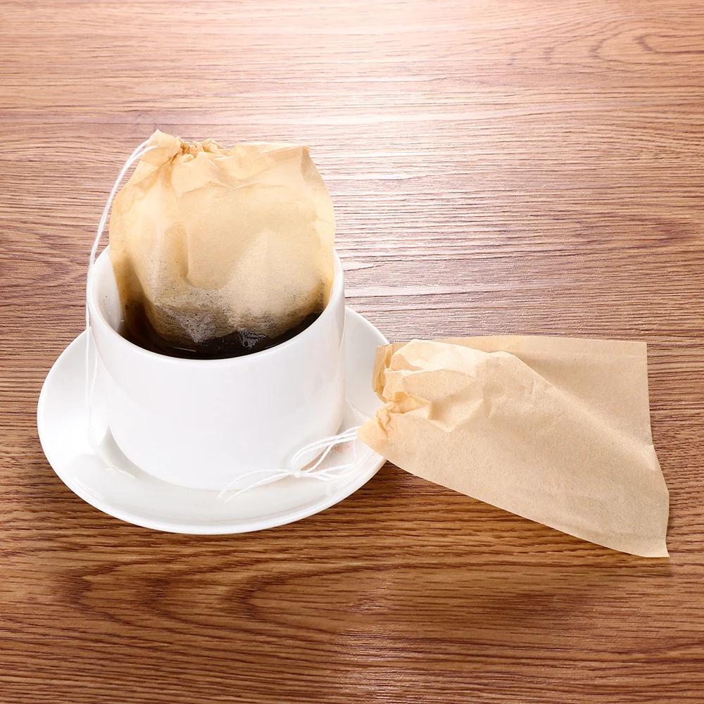 50PCS/Pack 8.5*10cm Natural Tea Bag Filter Paper Tea Bags Heat Seal