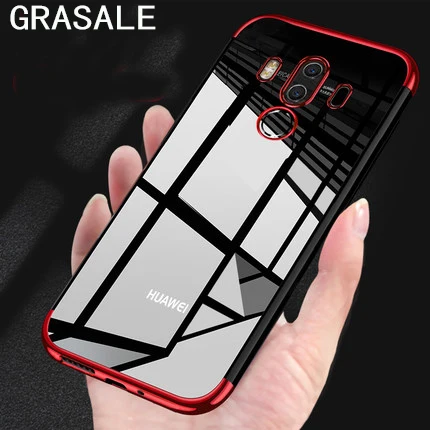

For Huawei Mate 9 10 10Pro Case Soft TPU ultra thin plating transparent Protective Back cover cases For huawei mate 10 pro shell