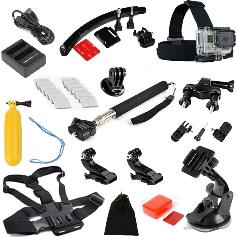 Accessories Head strap Chest strap Floating Handle Grip Helmet Extension Arm Basic Buckle Mount