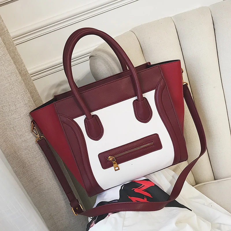

2019 Big Capacity Pu Leather Women Handbags Luxury Brand Single Shoulder Bags for Ladies Zipper Purse Purses and Handbags