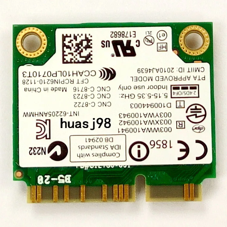 Ssea Оптовая продажа Новый Половина мини pci-e Wi-Fi карты для Intel Advanced-N 6205 62205AN. hmwg 2.4 г/5 ГГц 802.11a/B/G/N 300 Мбит/с