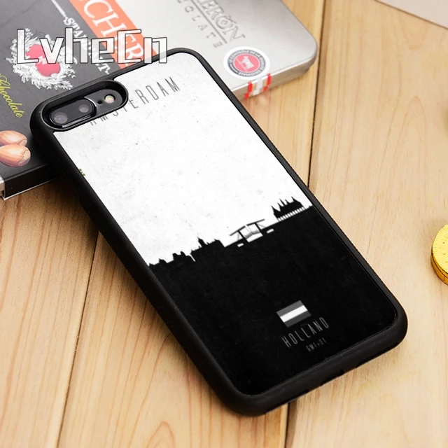 

LvheCn Amsterdam Cityscape Phone Case Cover For iPhone 4 5 5s SE 5C 6 6s 7 8 10 X Samsung Galaxy S5 S6 S7 edge S8 S9 plus note 8