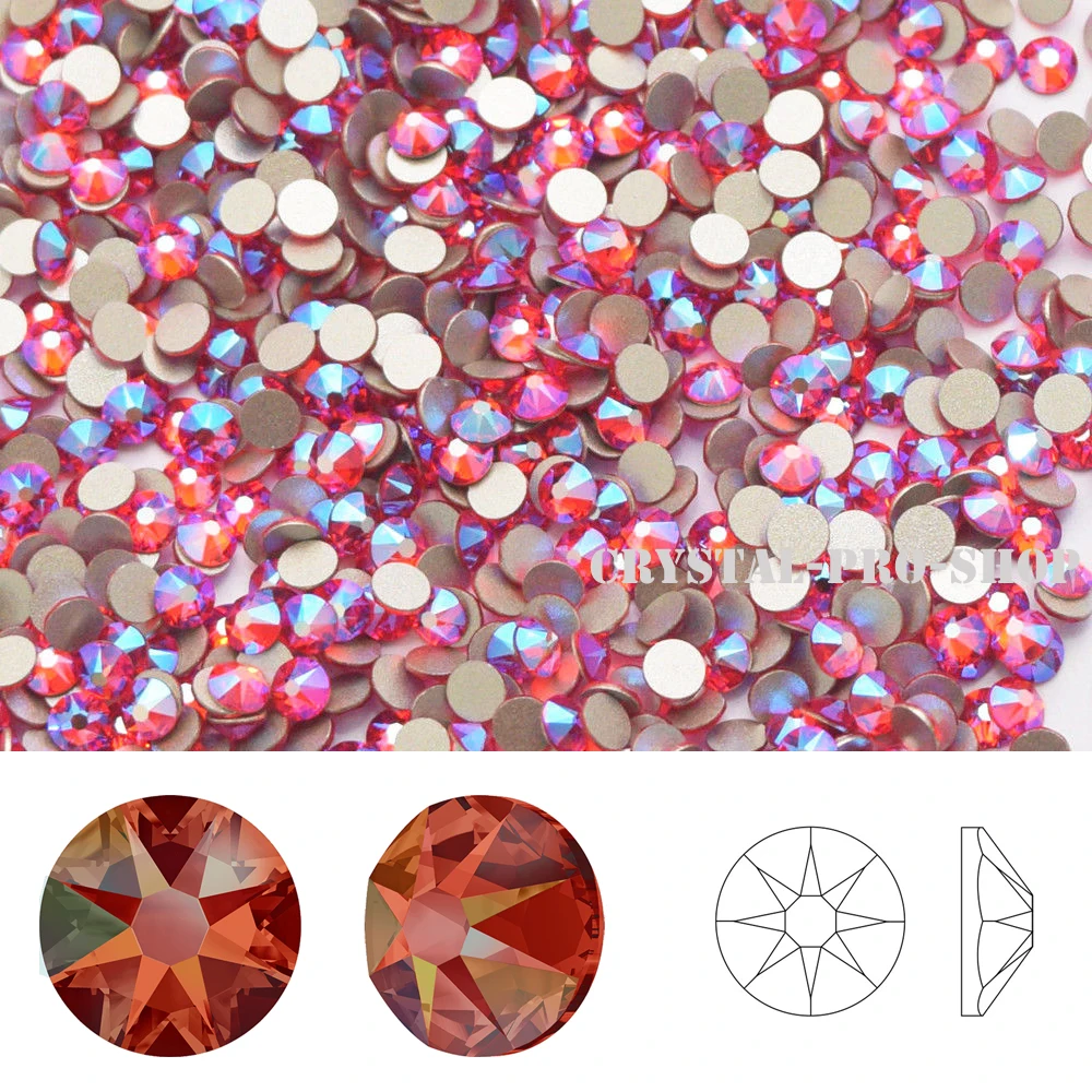 Swarovski Elements Hyacinth Shimmer(236 SHIM)(ss5-ss20) эффект мерцания(без горячей фиксации) кристалл с плоской задней гранью стразами