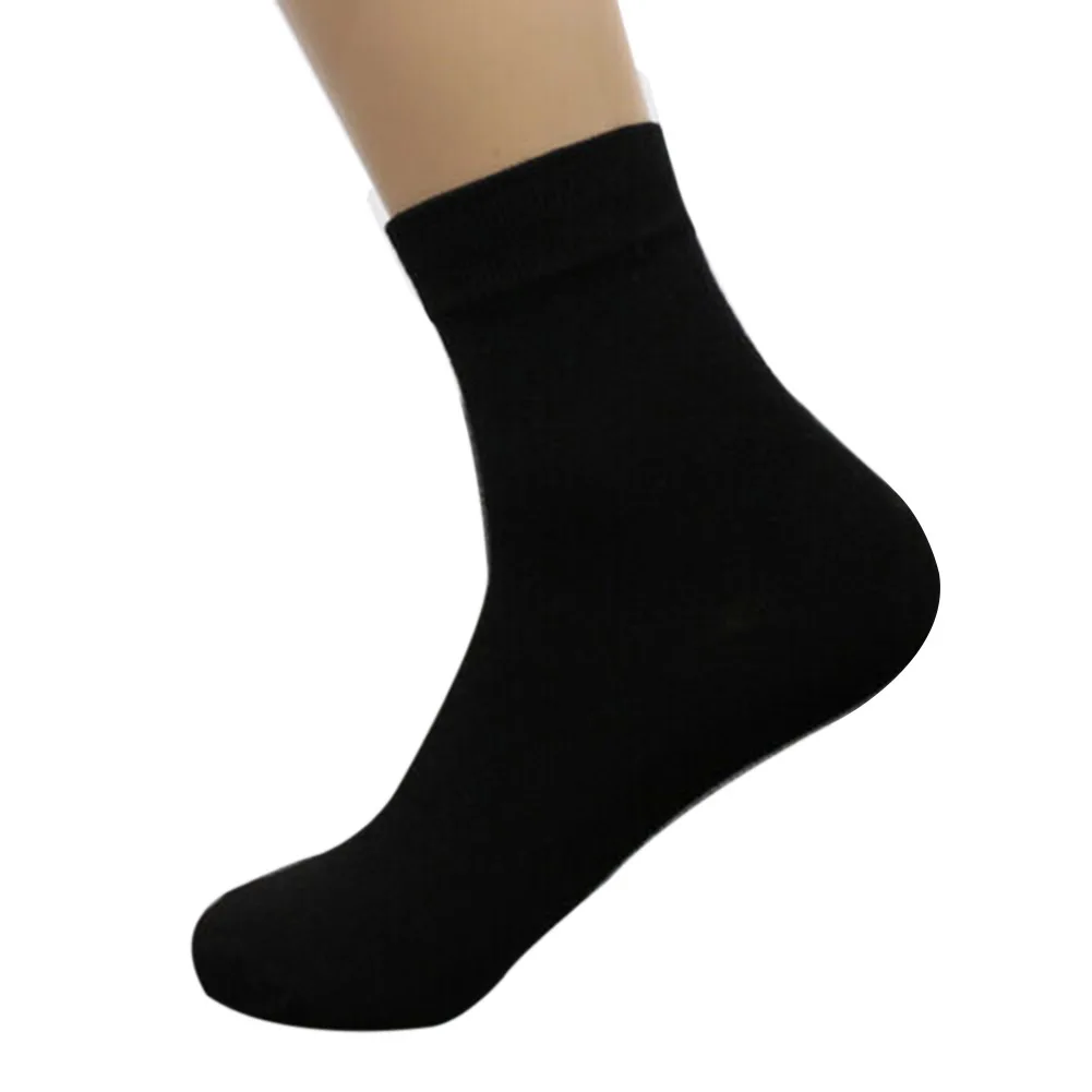 1 пара носков без пятки большого размера для дискомфорта ног диабетические Ноги Отек отек Calcetines Hombre - Цвет: Черный