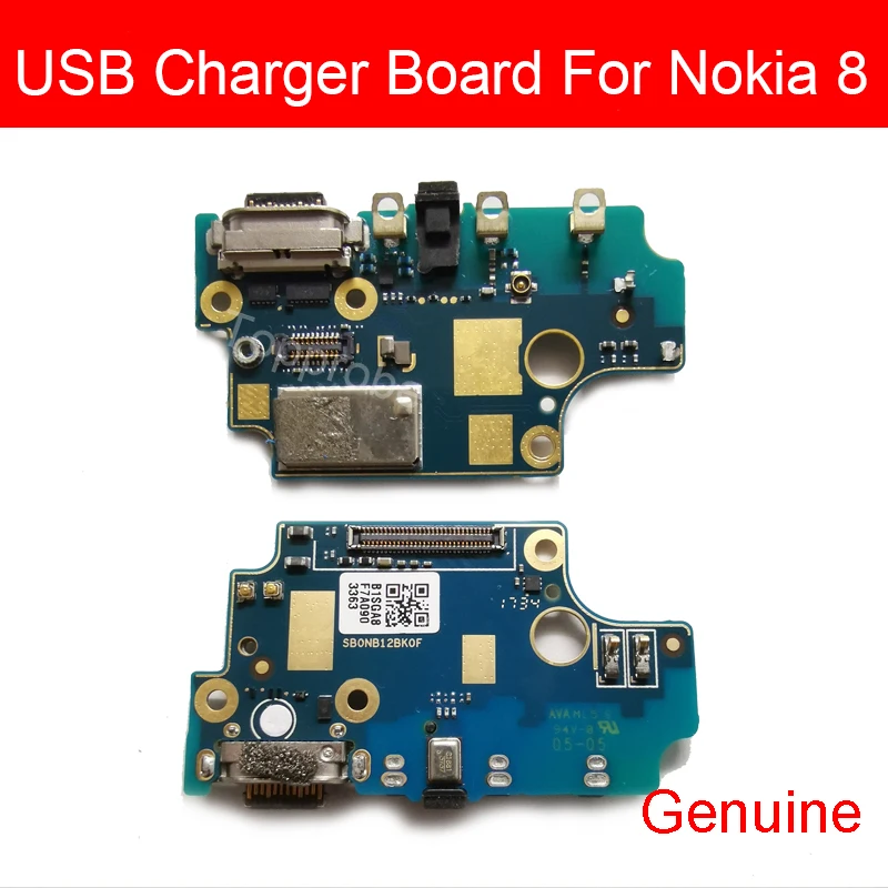 Usb разъем для зарядки порт плата для Nokia 8 TA-1012 зарядное устройство разъем Модуль гибкий кабель для телефона Ремонт Запасные части - Цвет: For Nokia 8