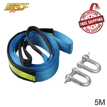

High Strength Nylon 5M 8Tons Tow Cable Tow Strap Car Towing Rope With Hooks For Heavy Duty Car Emergency With Gloves OT157-5