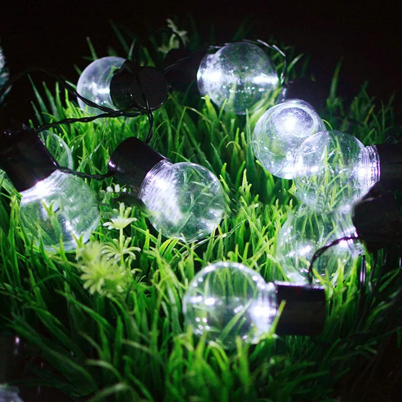 

Solar Powered 3.5M Waterproof Ball 10 LED String Light Garland Vintage Chain Clear Bulb For Celebration Holiday Lamp Decor