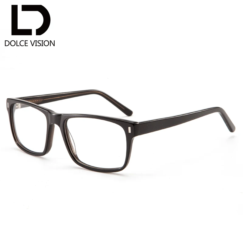 

DOLCE VISION Square Prescription Degree Glasses Men Brand Design Corrective Glasses With Optical Clear Lens gafas de hombre