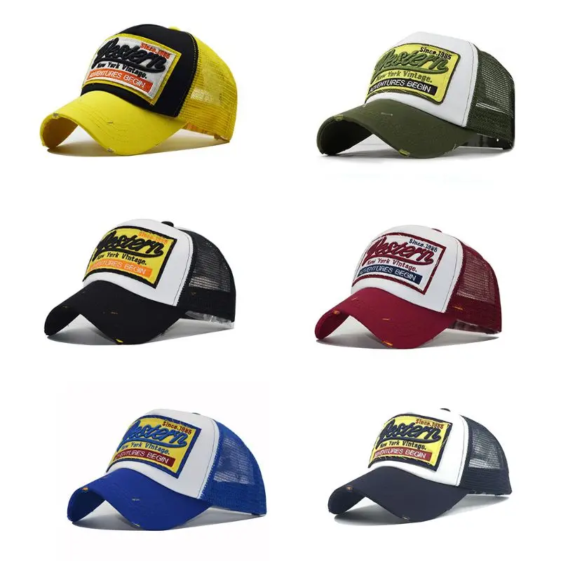 Adult Unisex Jeans Cap Adjustable Hat Rooster Vintage Cotton Denim