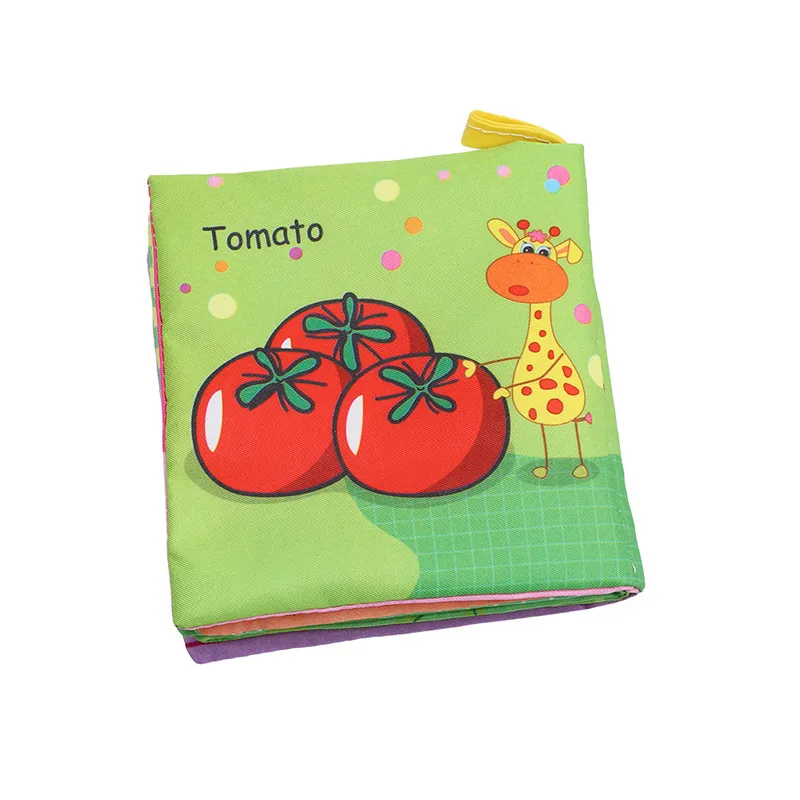 Милый фруктовый стиль детские игрушки горячие новые младенческие Дети Раннее развитие книжки из мягкой ткани обучения Образование разворачивание деятельности книги - Цвет: vegetables