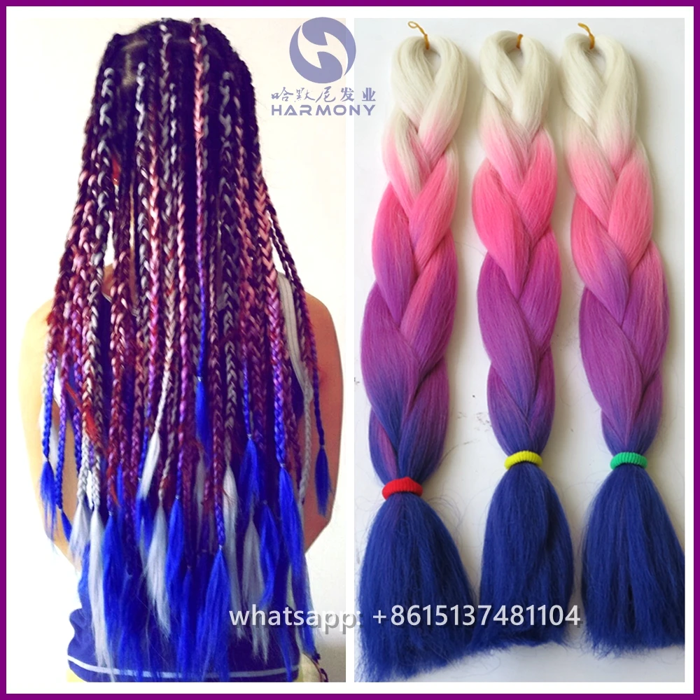 Free Shipping 5packs Lot Blonde Pink Purple Blue Ombre Color