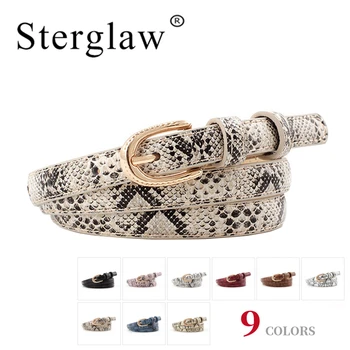 

105x1.4cm High quality womens belt designer luxury female belts 2020 korean lady's original Stone pattern thin waist belt N210