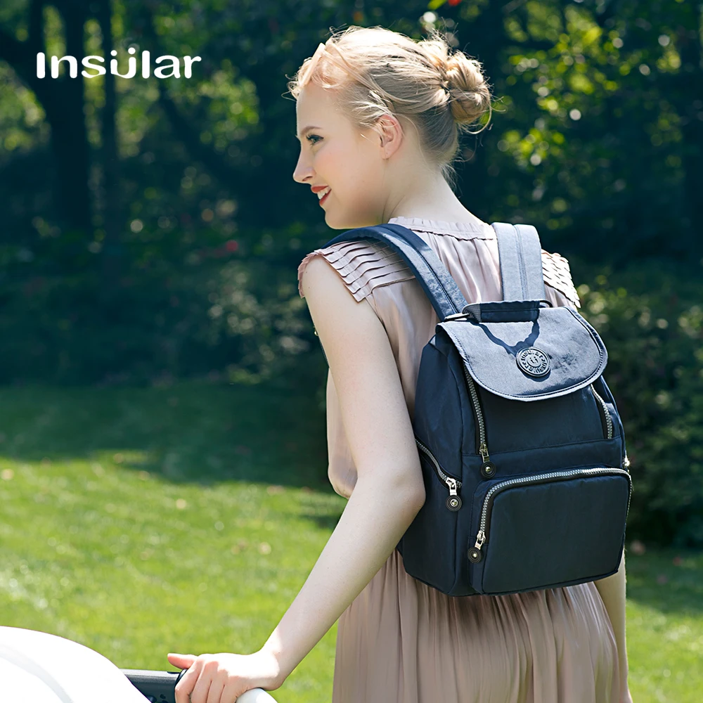 

Waterproof Nylon Mother Diaper Bag Fashion Labor Bag for New Mummy Solid Large Capacity Nursing Changing Backpack Outdoor Bags