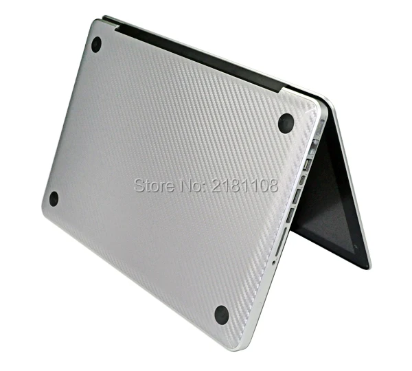 Silver Carbon fiber Skin adhesive Full Body Sticker Protector Decal Vyncl For Macbook Pro 16"13 Retina Air 15" A1932 A1466 A2141