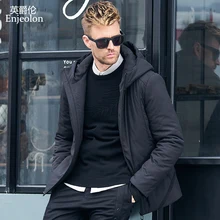 Enjeolon брендовая зимняя хлопковая стеганая куртка с капюшоном, мужские толстые толстовки, парка, пальто, Мужская стеганая зимняя куртка, пальто 3XL MF0635