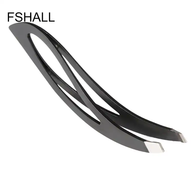 1pc Pro Stainless Steel Camber Black Eyebrow Maintenance Tool