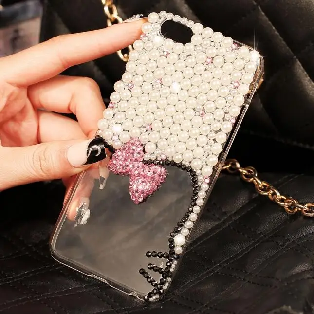 

For ZTE Blade Nubia Z17 Z17s Z11 mini S Max AXON 7 N1 Pearl Rhinestone Case Diamond Cover