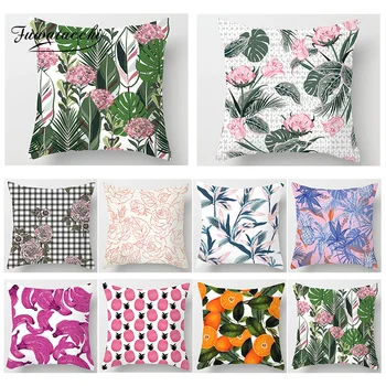 

Fuwatacchi Tropical Fruit Print Throw Pillows Cover Orange Pineapple Banana Plant Pillowcase Car House Home Decor Cushion Cover