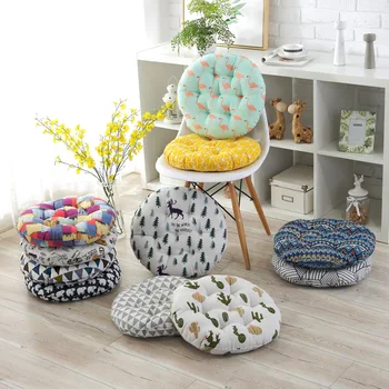 

Round Shape 3 Size Seat Cushion Silk Cotton Core Cotton Polyester Tatami Cushion Pillow Home Decoration Car Soft Sofa Cushion