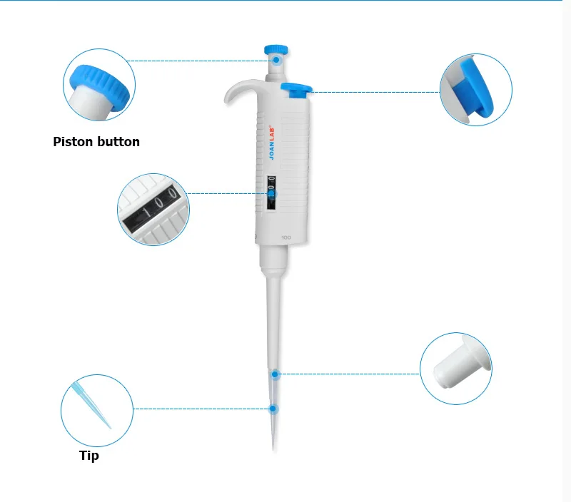 JOANLAB lab полностью автоклавная пипетка-микропетка одноканальный Регулируемый топетка пипетка, полностью автоклавируемый
