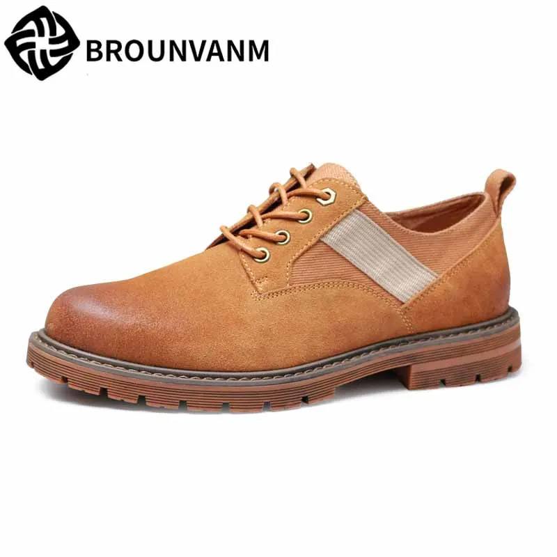 

men's casual shoes autumn winter British retro all-match cowhide business mens shoes genuine leather men flat shoes breathable